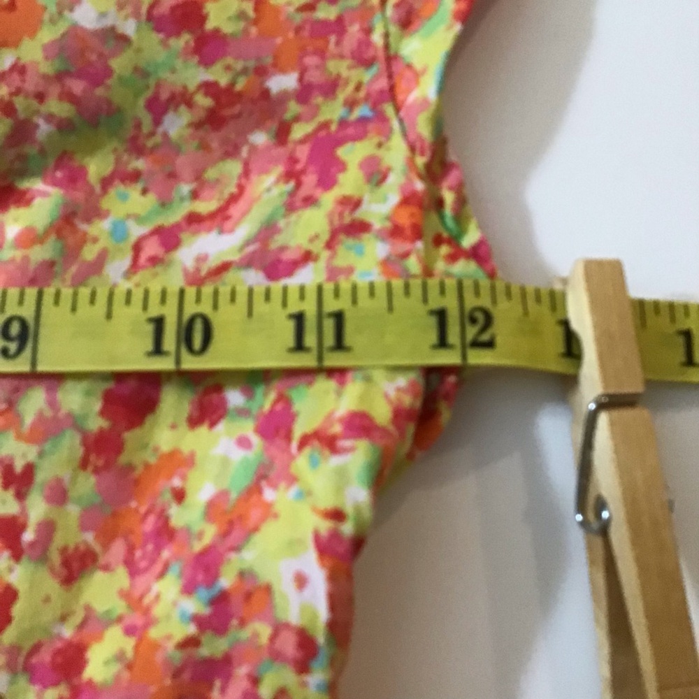 GAP Dress Girls Sz Small (6-7) Pink Orange Floral Fit Flare Cap Sleeve Tulle - Picture 6 of 15
